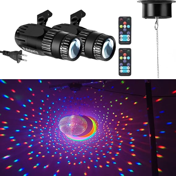 Disco Ball Motor and 2 Pack Pinspot Light