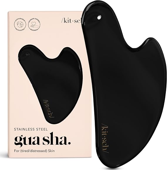 Kitsch Stainless Steel Guasha Tool for Face - Matte Black