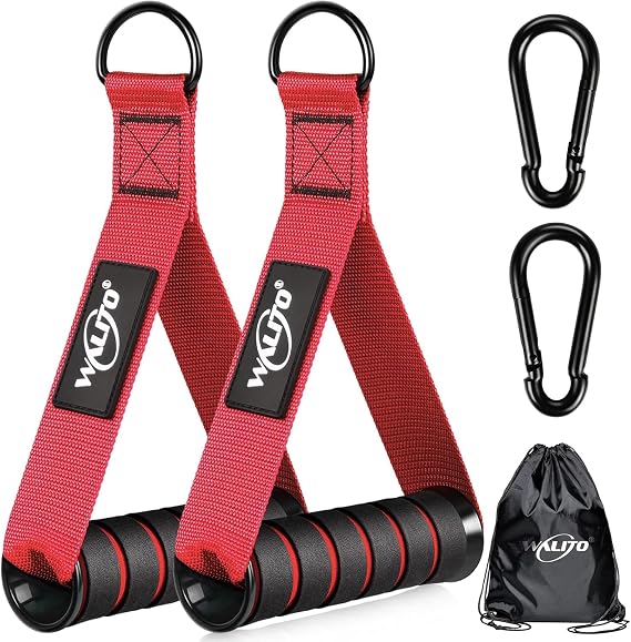 3 Fabric Resistance Loop Bands for Legs and Butt and 2 Exercise Handles for Home Gym Equipment 
