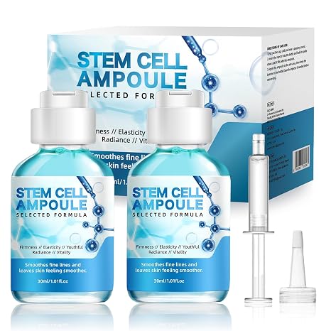 Microneedling Serum Anti Ageing 30 ml Stem Cells Sserum Microneedling Nourishing Moisturising Smooth Lines Firm Skin for All Skin Types Suitable with 1 Pressure Tube 1 Pressure Tube Head Pack of 2