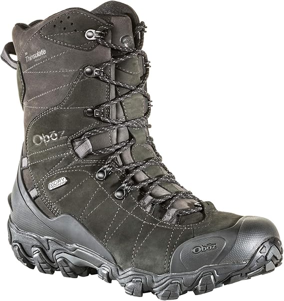 Oboz Bridger 10" Insulated B-DRY Hiking Boots - Men's Carbon Black 13