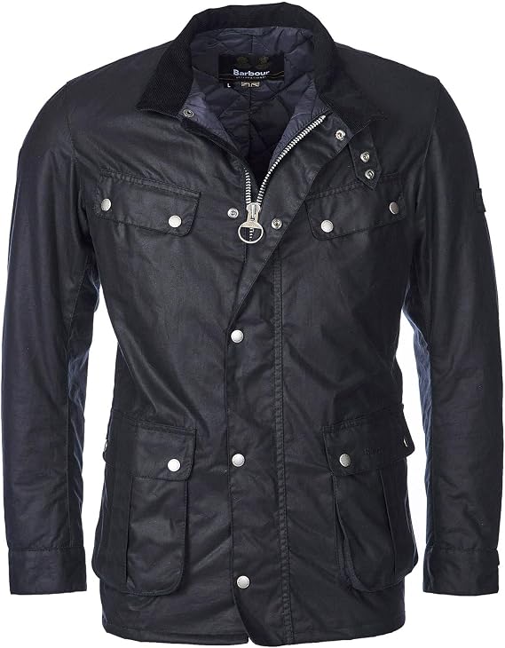 Barbour International Duke Waxed Jacket Navy MWX2140NY