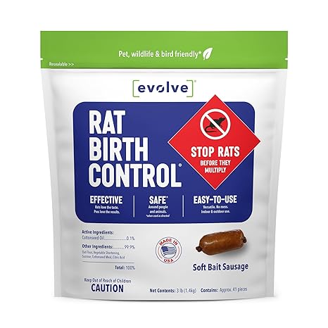Evolve Rat Birth Control Soft Bait Sausages 3 lbs