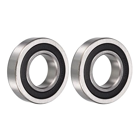 R16-2RS Deep Groove Ball Bearings, ID 1" x OD 2" x Width 1/2" Double Rubber Sealed Ball Bearing Pre-Lubricated Chrome Steel Z2 Lever 2pcs