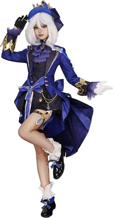 OSIAS Genshin Impact Cosplay Furina Black Shape Costume Set (XL)