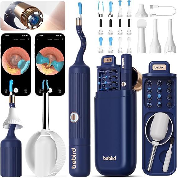 Bebird Pro Ear Wax Removal Kit, 1920P HD Visual Ear Otoscope with Camera & Light, Safe Ear Cleaning Tool for Adults & Kids, Compatible with iPhone Android iPad,