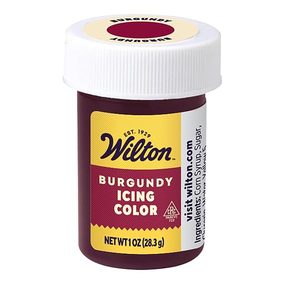Wilton Gel Food Coloring, Concentrated Gel-Based, 1 oz., Burgundy