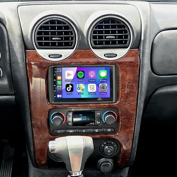 Android 14 Car Stereo Radio for GMC Envoy 2002-2005 2006-2009 with CarPlay and Android Auto,7" IPS Touchscreen Double Din Car Radio Built-in Bluetooth GPS WiFi SWC FM Mirror Link Backup Camera,2G+32G