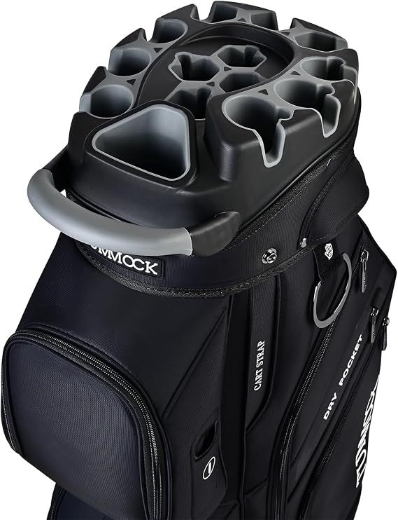 T-Lock Golf Cart Bag, 14-Way Top Divider with Multiple Storage Pockets, Handles and Rain Cover, Lightweight & Durable Golf Bag for Men,Stable Base Design