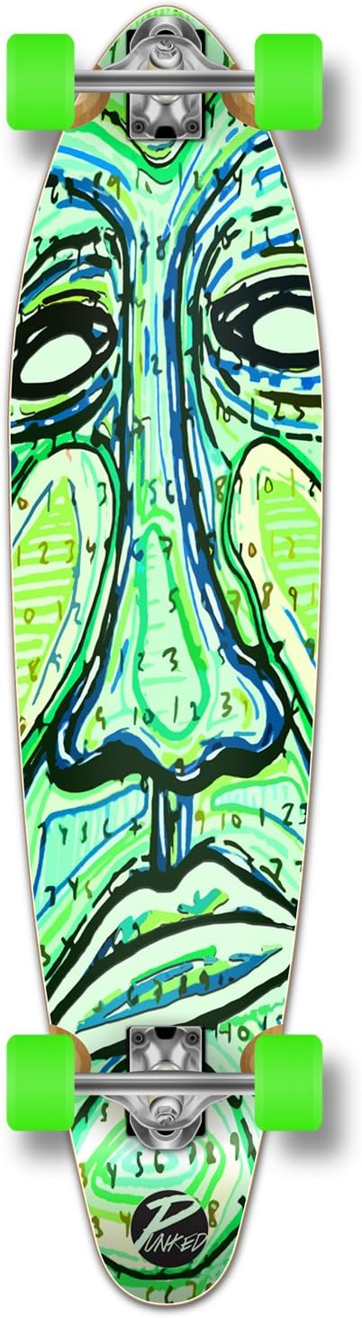 Yocaher Punked Countdown Longboard Complete Skateboard - Available in All Shapes