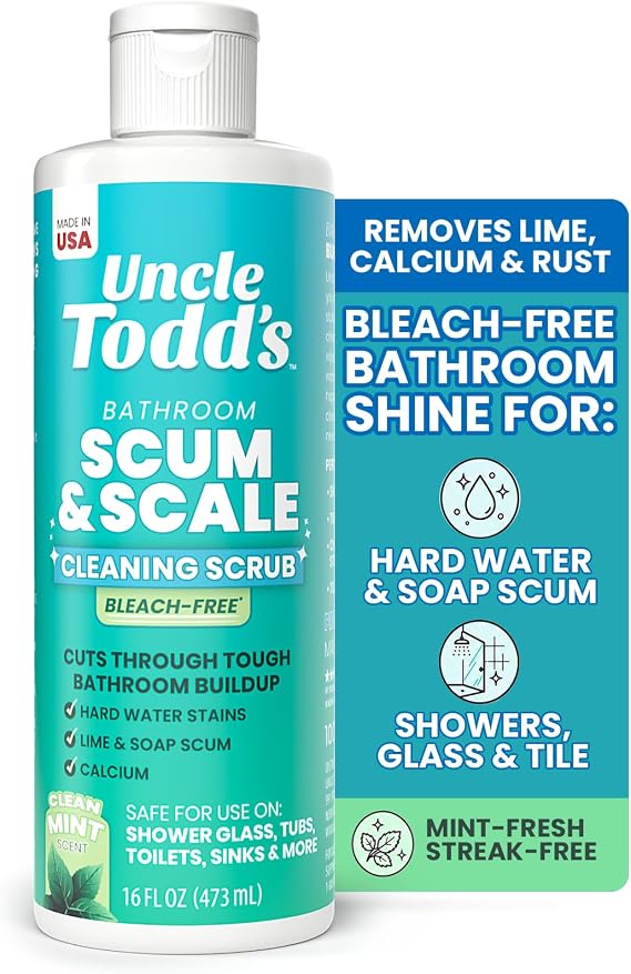 Hard Water Stain Remover & Soap Scum Shower Cleaner, Mint Paste, 16 Oz