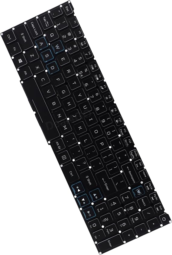 Deal4GO Single Color Backlit Keyboard Replacement for Acer Nitro 5 AN515-54 AN515-55 AN515-43 AN515-44 AN517-51 AN515-54-5812 AN515-55-53E5, 15.6-inch