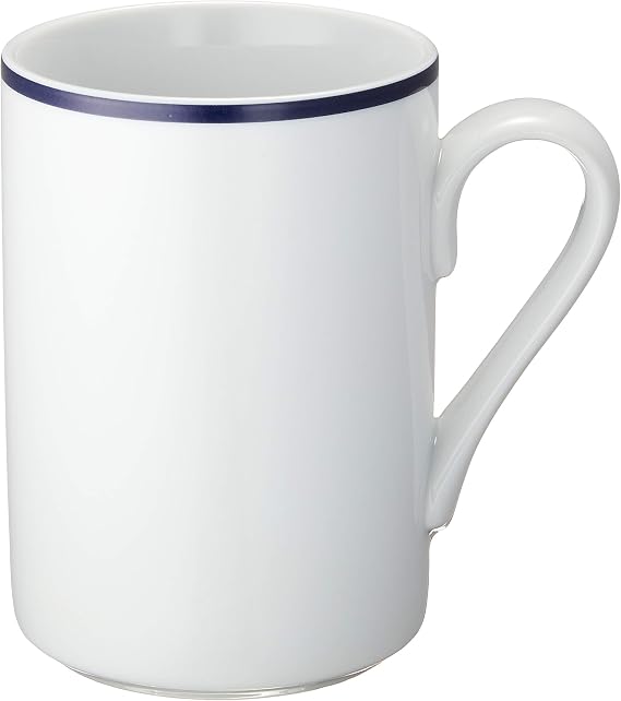 DANSR DANSK TH07307CLDANSK Bistro Mug, 10.1 fl oz 300 ml, Microwave, Oven, Dishwasher Safe, Blue Line