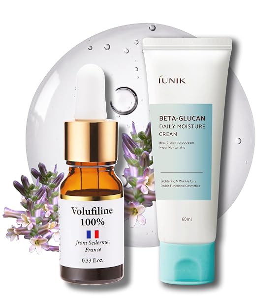Volufiline & Beta-Glucan Cream 100% Pure Volufiline for Skin Firming + Beta-Glucan Cream for Deep Hydration Anti-Wrinkle, Collagen Boosting & Lifting Korean Skincare Mature, Dry & Sensitive Skin