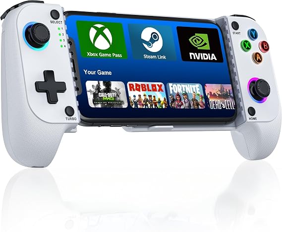 Ultimate Wireless Mobile Gaming Controller for iPhone/Android Universal Phone Controller With Hall Effect Joystick, Wake Up, Dynamic RGB Compatible With Xbox, Steam