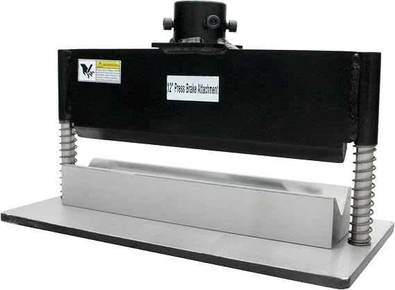 12" Sheet Metal Brake, Press Brake Attachment for Up to 3/8" Mild Steel and Aluminum. Works With Standard 12-20 Ton Hydraulic Press. Heavy Duty Steel Construction