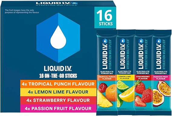 Liquid I.V. Hydration Multiplier Electrolyte Mix, Variety Pack, 16 Sticks