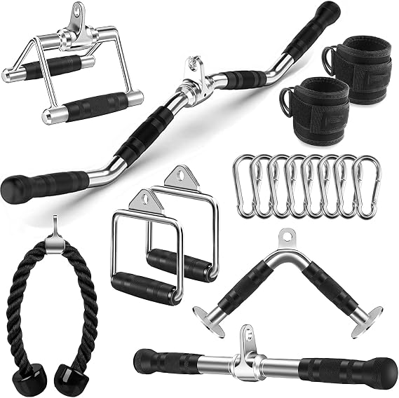 Cable Machine Attachment, LAT Pulldown Attachments, Home Gym Accessories, Triceps Pull Down Attachment