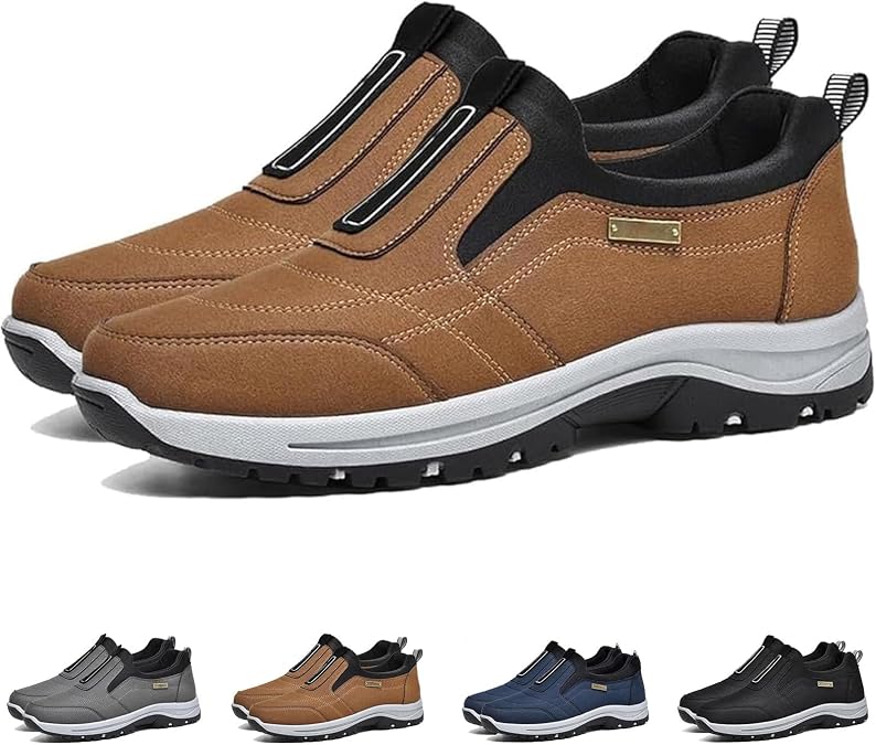 Orthopedic Shoes for Men,Men's Walking Running Comfortable Tennis Sneakers Breathable Athletic Gym Workout Training Fashion Sneakers Non-Slip Lightweight Hiking Outdoor Trekking Casual Shoes