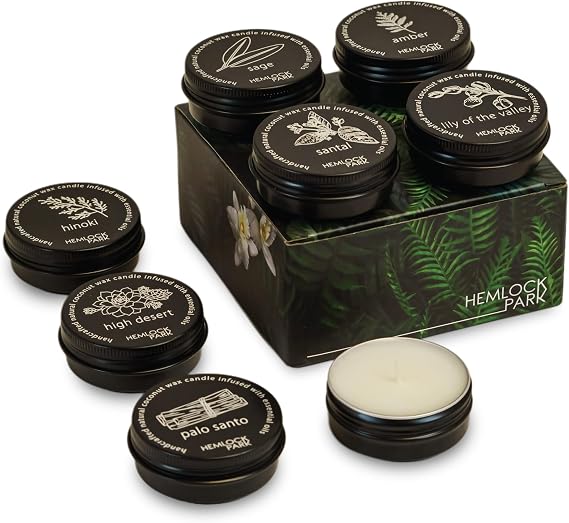 Hemlock Park Desert Collection Travel Sized Tea Light Candle Gift Set