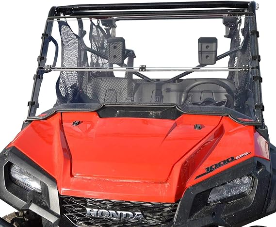 Honda Pioneer 1000 / 1000-5 Windshield - Full Folding Scratch Resistant - Made in the USA with Lexan MR10 Premium Hard Coat.
