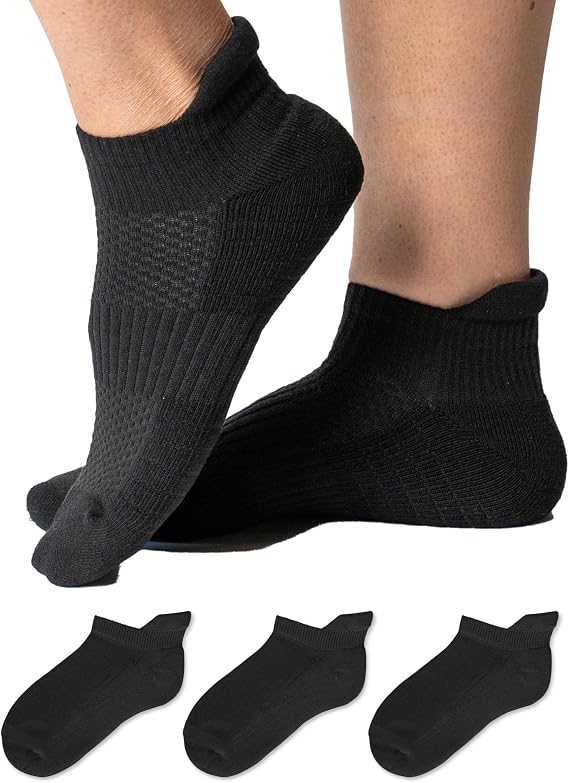 Viasox Ankle Compression Socks for Women & Men 3 Pack, 14 mmHg Support Improves Circulation, Extra Cushioned