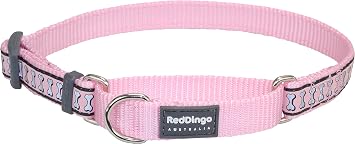 Red Dingo Reflective Martingale Dog Collar, Large, Purple