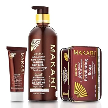 MAKARI Exclusive 3-Piece Skincare Gift Set | Exfoliating Soap, Body Milk &amp;amp;amp;amp;amp;amp;amp;amp;amp;amp;amp;amp;amp;amp;amp;amp;amp;amp;amp;amp; Face Cream with Organiclarine | Botanical Self-Care Kit for All Skin Types