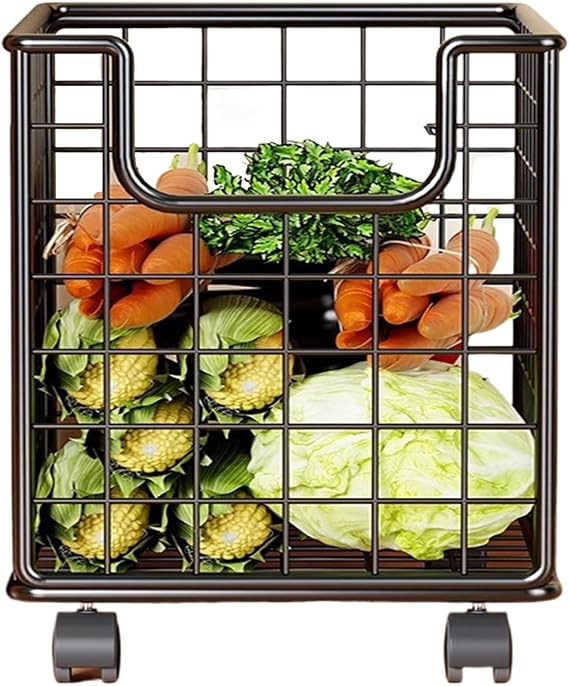 Kitchen Rolling Cart Space Saving Large Capacity Organizer