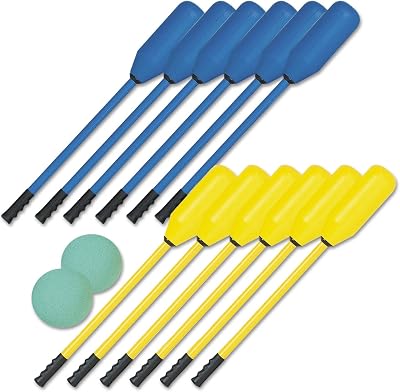 Champion Sports Soft Foam & Rhino Skin Polo Sets Durable Foam Polo Sets with 12 Sticks & 2 Balls, Safe, Lightweight Equipment for All Ages IndoorOutdoor Gym & PE Games