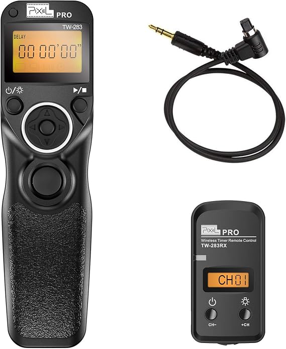 Pixel TW-283/N3 LCD Wireless Shutter Release Timer Remote Control for Canon 7D Series, 5D Series, 50D, 40D, 30D, 10D