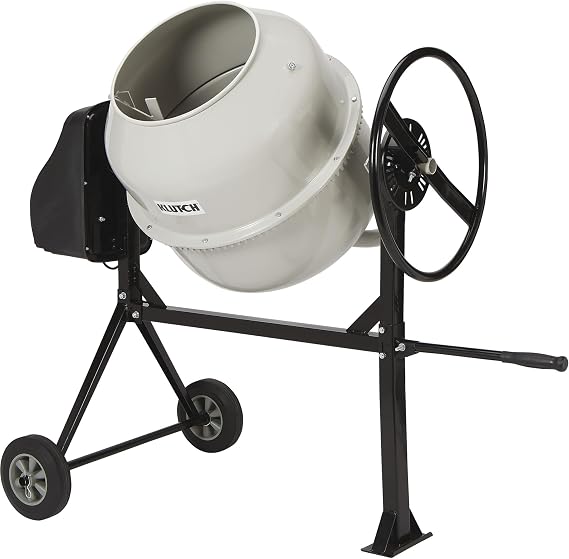 Klutch Electric Cement Mixer, 6.35 Cu. Ft. Drum, 3/4 HP