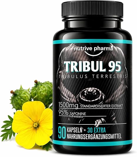 Tribul95 Tribulus Terrestris Capsules 95% Saponins Vegan Free from Additives