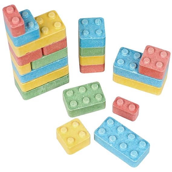 Block Candy, 3 Pound Bag, Edible Assorted Candy Blocks