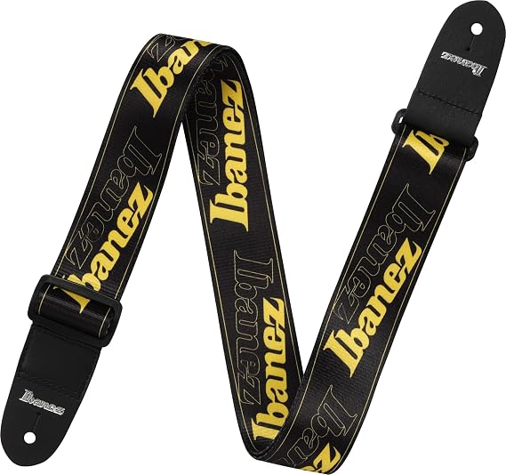 IBANEZ Strap Design Black, Yellow Ibanez Logos