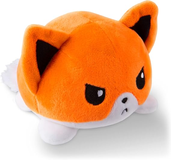 TeeTurtle Reversible Fox Orange 4 Inch Flip Plushie