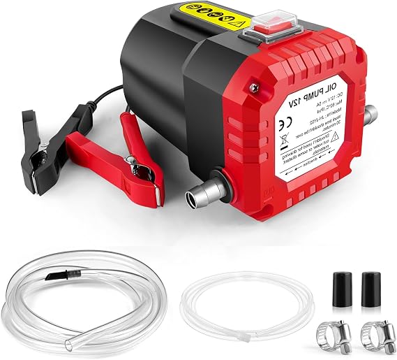 12V Oil Diesel Transfer Pump - Electric Fuel Transfer Self-Priming Oil Pump