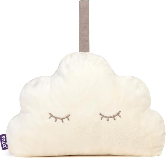 Snuz Cloud Baby Sleep Aid - Night Light with Pink & White Light, Sound Machine with Heartbeat, Lullaby, Waterfall & Pink Noise, Adjustable Volume, Soft & Portable, Adorable Baby Shower Gifts, Cashmere