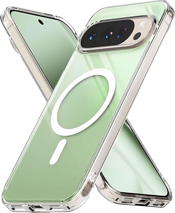 Coverzone Google Pixel 10 Pro XL İle Uyumlu Kılıf Şeffaf, Wireless Magsafe ile uyumlu Silikon Kapak Pixel 10 Pro XL Kılıf