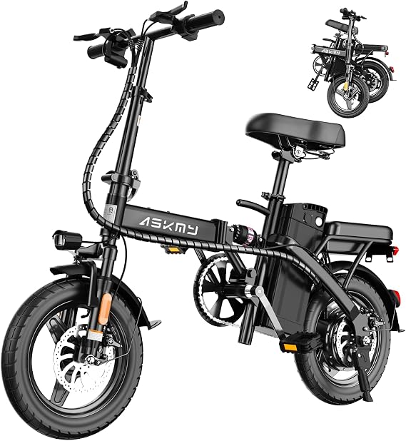 Folding Electric Bike for Adults, 14" Mini Ebike for Teens