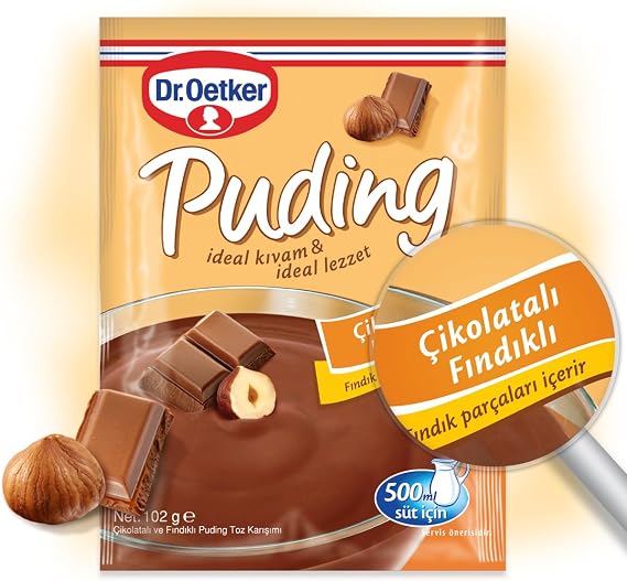 Dr. Oetker Pudding Chocolate Hazelnut Flavored 102 Gr