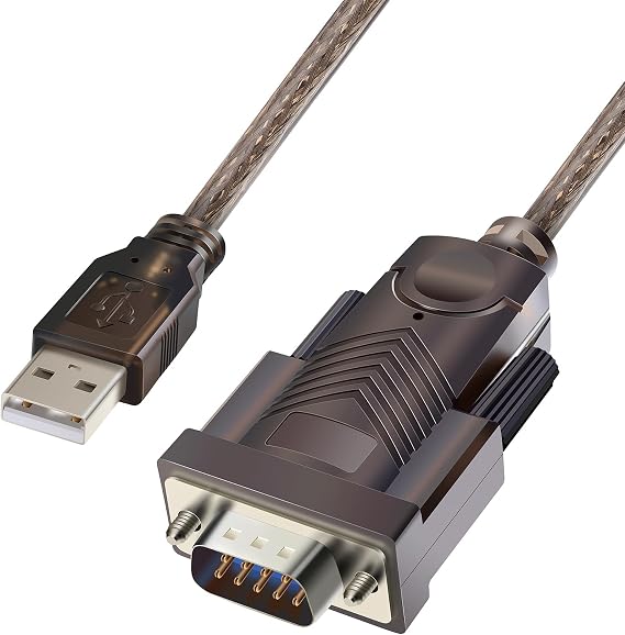 USB to RS232 Adapter with FTDI Chipset: 10ft USB 2.0 Male to RS232 Female DB9 Serial Converter Cable for Cashier Register, Modem, Scanner, Digital Cameras, CNC 10 Feet