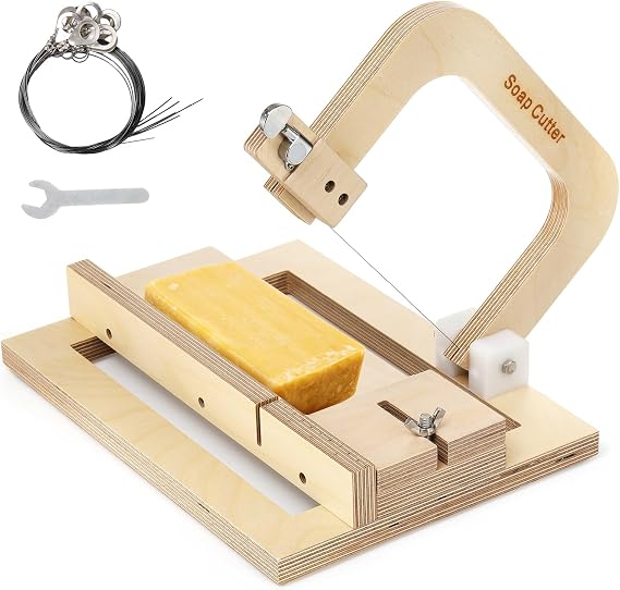 Coloch Wood Soap Cutter, Adjustable Soap Cutting Tool Single Wire Soap Slicer Cutting Tool Handmade Soap Cutting Making Supplies for Making DIY Soap, Cutting Butter, Cheese