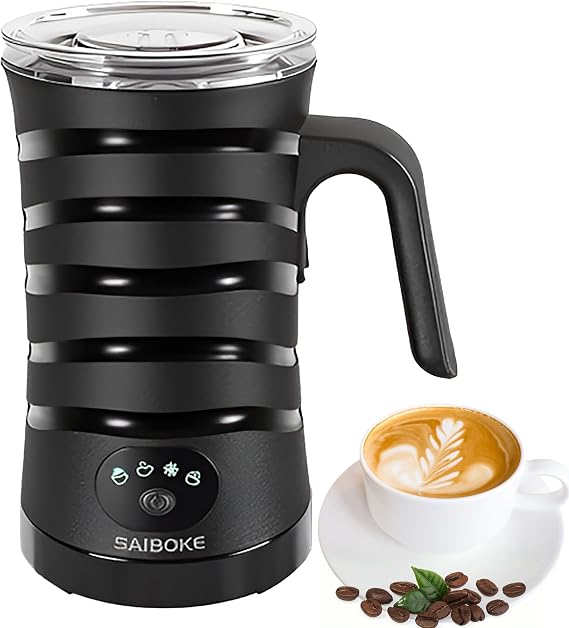 Electric Milk Frother, 4 in 1 Milk Steamer,11.8oz/350ml Automatic Warm and Cold Foam Maker for Coffee,Latte, Cappuccino, Macchiato, Hot Chocolate