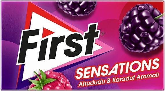 First Sensations Ahududu & Karadut Aromalı Şekersiz Sakız 27g