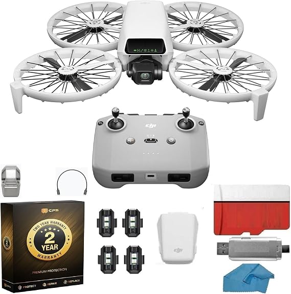 DJI Flip & RC-N3 Remote | 4K UHD Camera Drone, Follow Me, Palm Takeoff, Under 249g | 128GB MicroSD Bundle