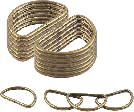 100 Pack Metal D Ring, 1in Heavy Stainless-Steel D Rings, Dee Rings Metal Buckle