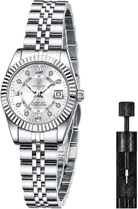 Women's Elegant Stainless Steel Analog Quartz Small Wrists Watches