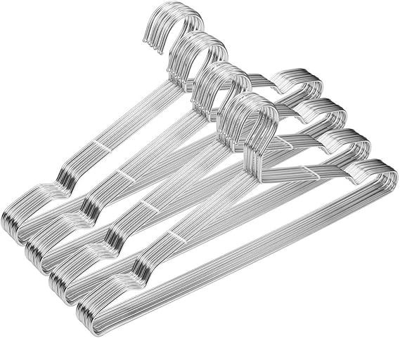Metal Hangers Clothing Heavy Duty Wire Hangers for Closet 40 Pack Stainless Steel Hangers 16.5in by WYCQKL