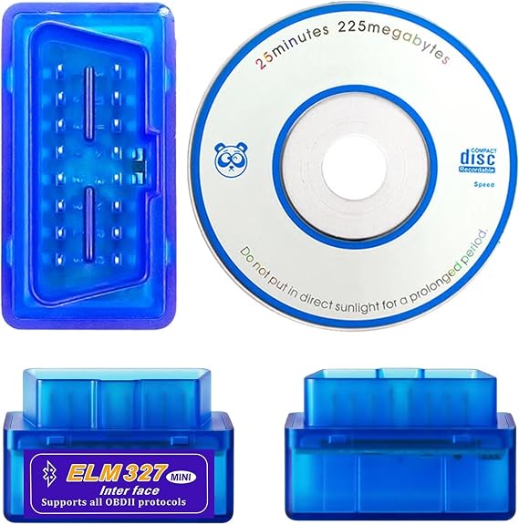Mini ELM 327 V2.1 OBD2 Bluetooth Car Diagnostic Scanner – Smart Code Reader for Android | OBD-II Vehicle Interface | Scan, Clear, Monitor Car Data in Real-Time